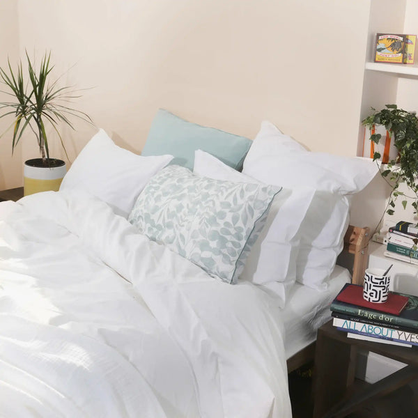 Housse de couette Douceur Lavée – Blanc