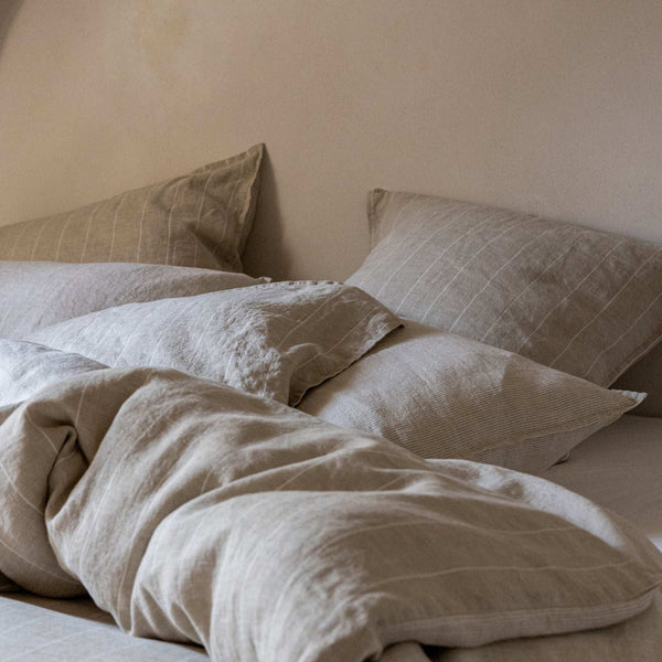 Taie d'oreiller Evasion chanvre – Naturel/blanc