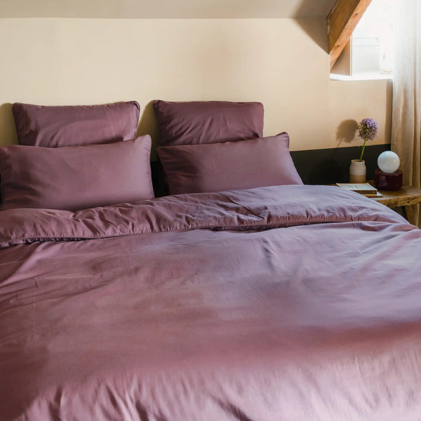 Housse de couette Nuit Satinée – Prune