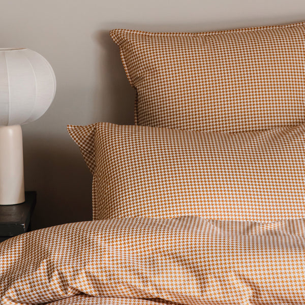 Housse de couette Pied de poule – Ambre