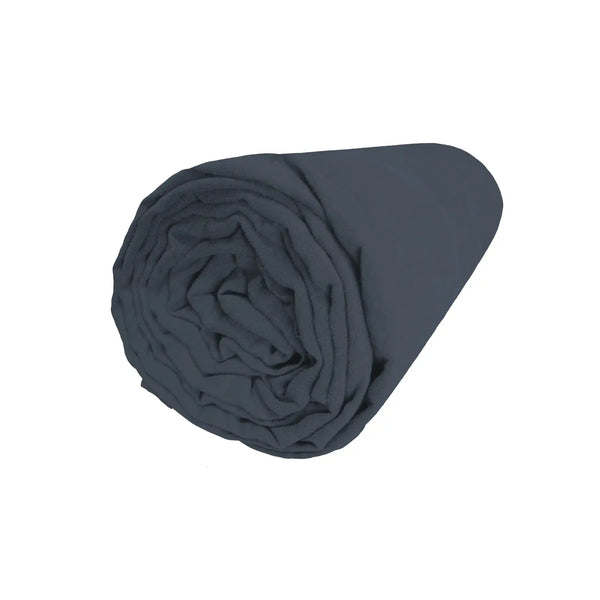 Drap housse Naturellement Lin – Bleu nuit
