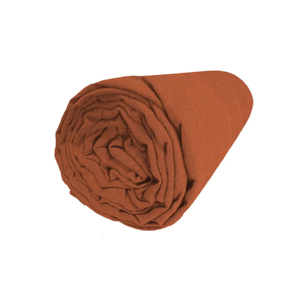 Drap Housse Rêve de lin – Orange brûlé