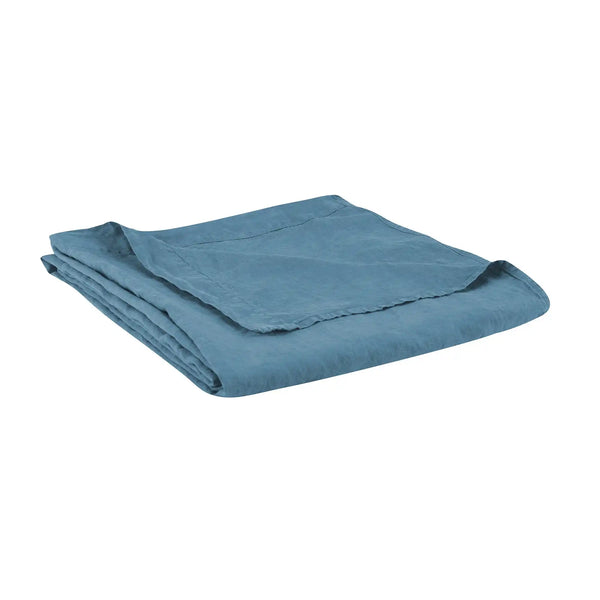 Drap plat Rêve de Lin – Bleu orage