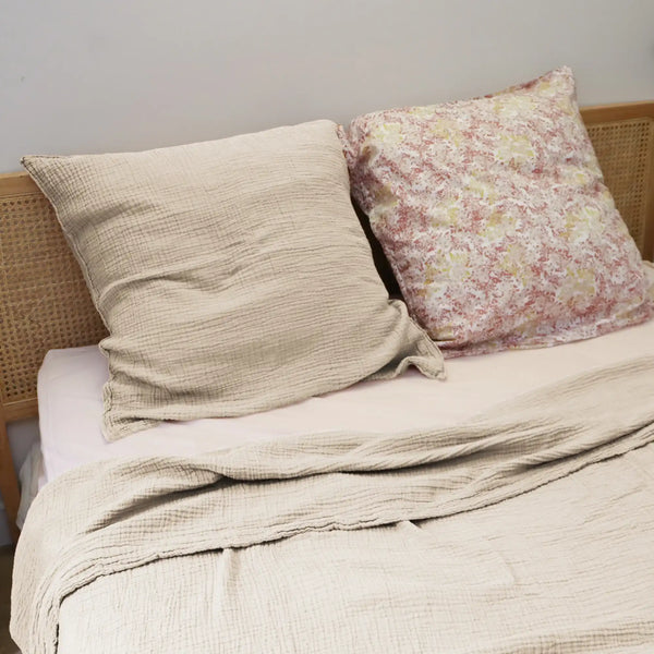 Drap plat Simplement Gaufré – Beige clair