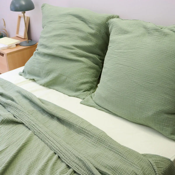 Drap plat Simplement Gaufré – Sauge