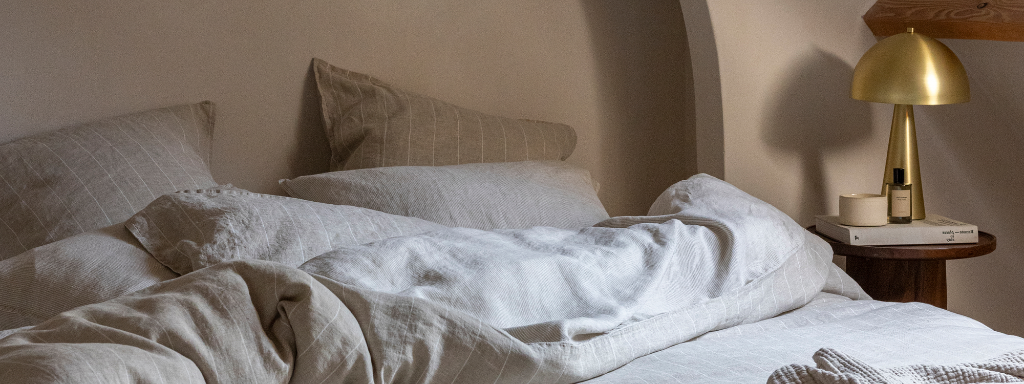 Le linge de lit en chanvre Blanc Cerise