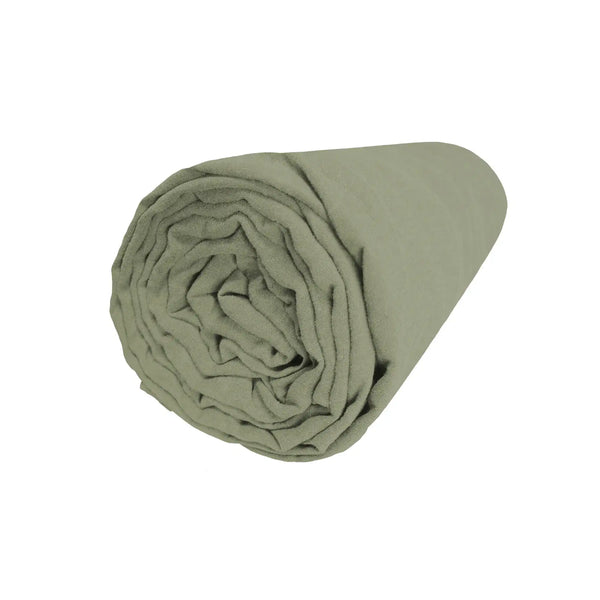 Drap housse Naturellement Lin – Sauge