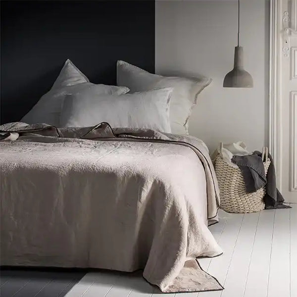 Couvre-lit matelassé Autour Du Lin – Lin - bourdon anthracite