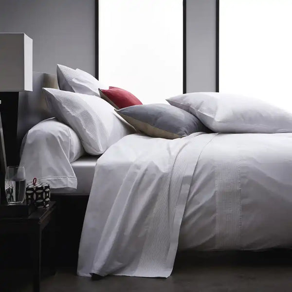 Housse de couette Plisse Chic – Blanc - biais blanc