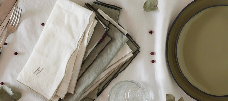 Serviettes de table en lin pour enlever une tache de gras
