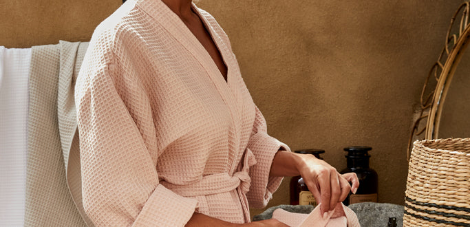 Peignoir col kimono