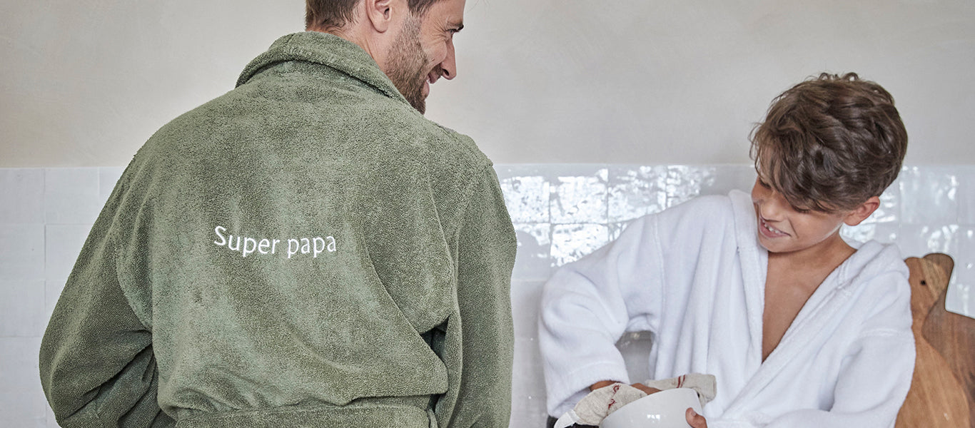 Peignoir éponge homme en coton bio