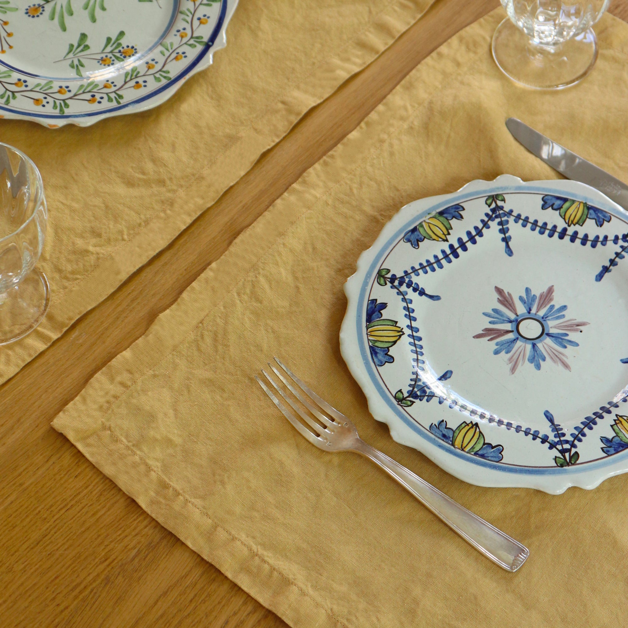 Set de table Au Fil du Lin - Lot de 2 - Caramel