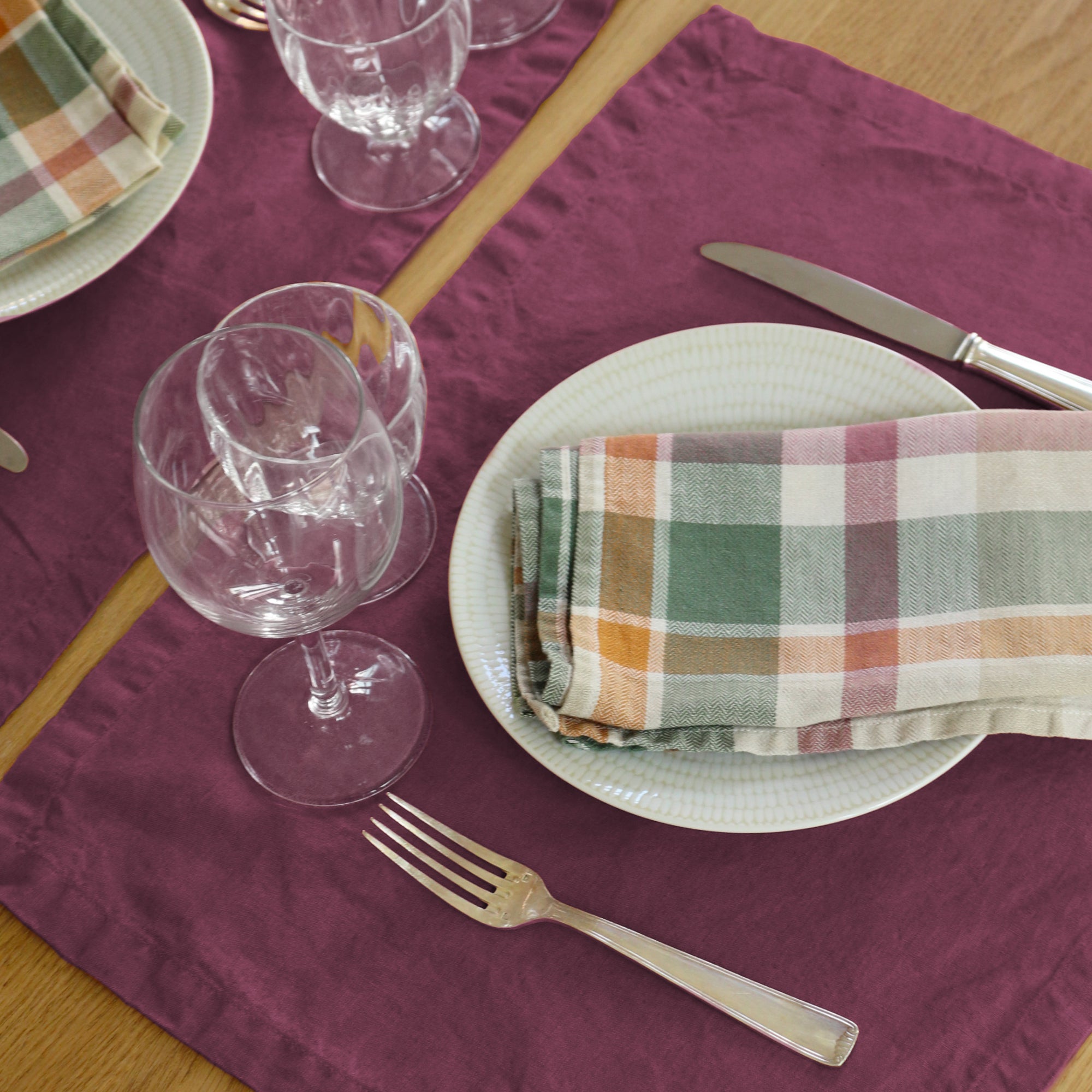 Set de table Au Fil du Lin - Lot de 2 - Raisin