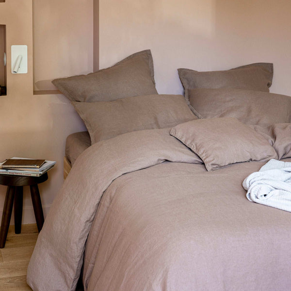 Housse de couette Chanvre délicat – Marron glacé