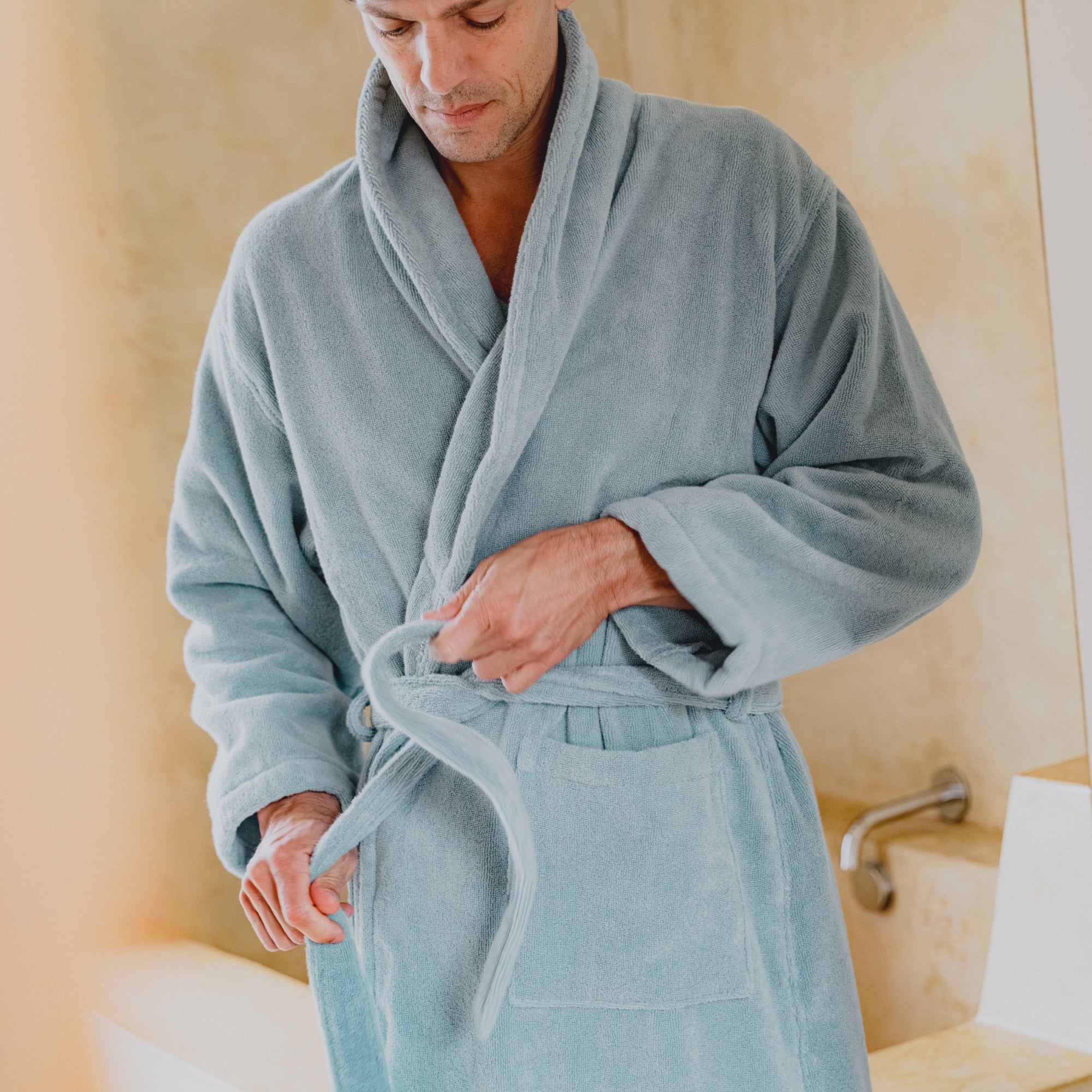 Bleu nordique - Col châle