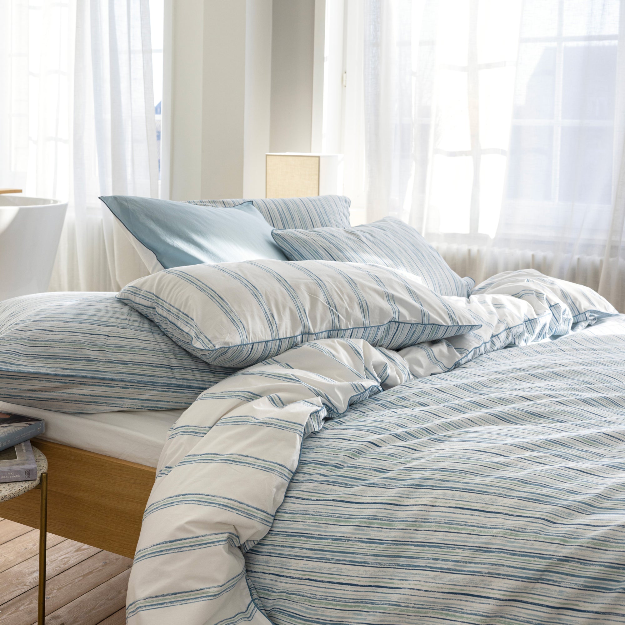 Bleu nordique - passepoil eau de fonte