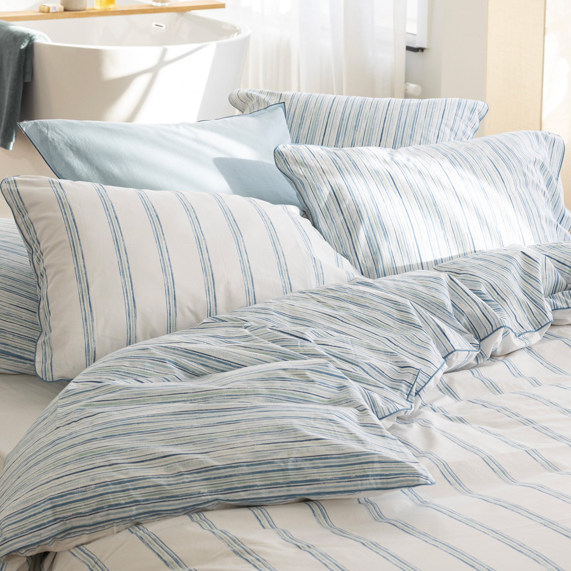 Bleu nordique - passepoil eau de fonte