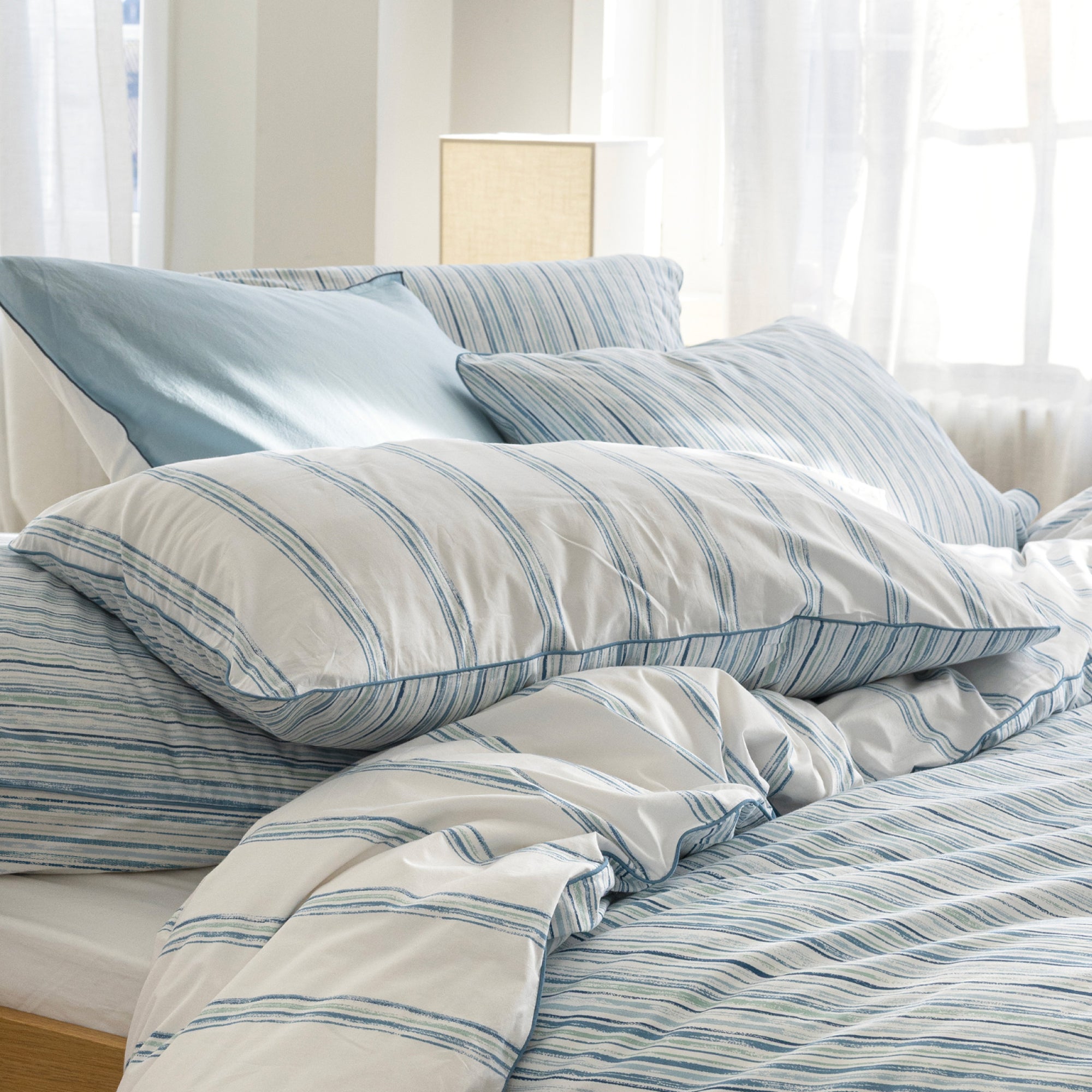 Bleu nordique - passepoil eau de fonte