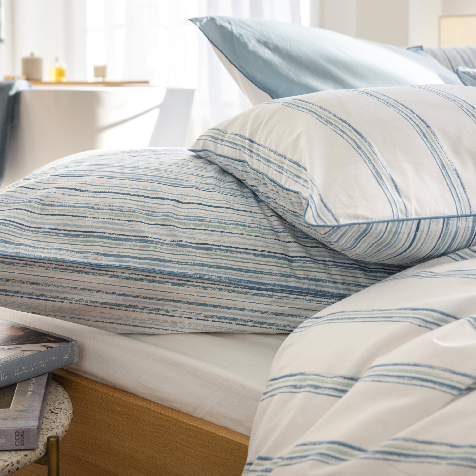 Bleu nordique - passepoil eau de fonte