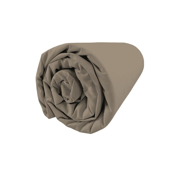 Drap housse Nuit Satinée – Marron glacé
