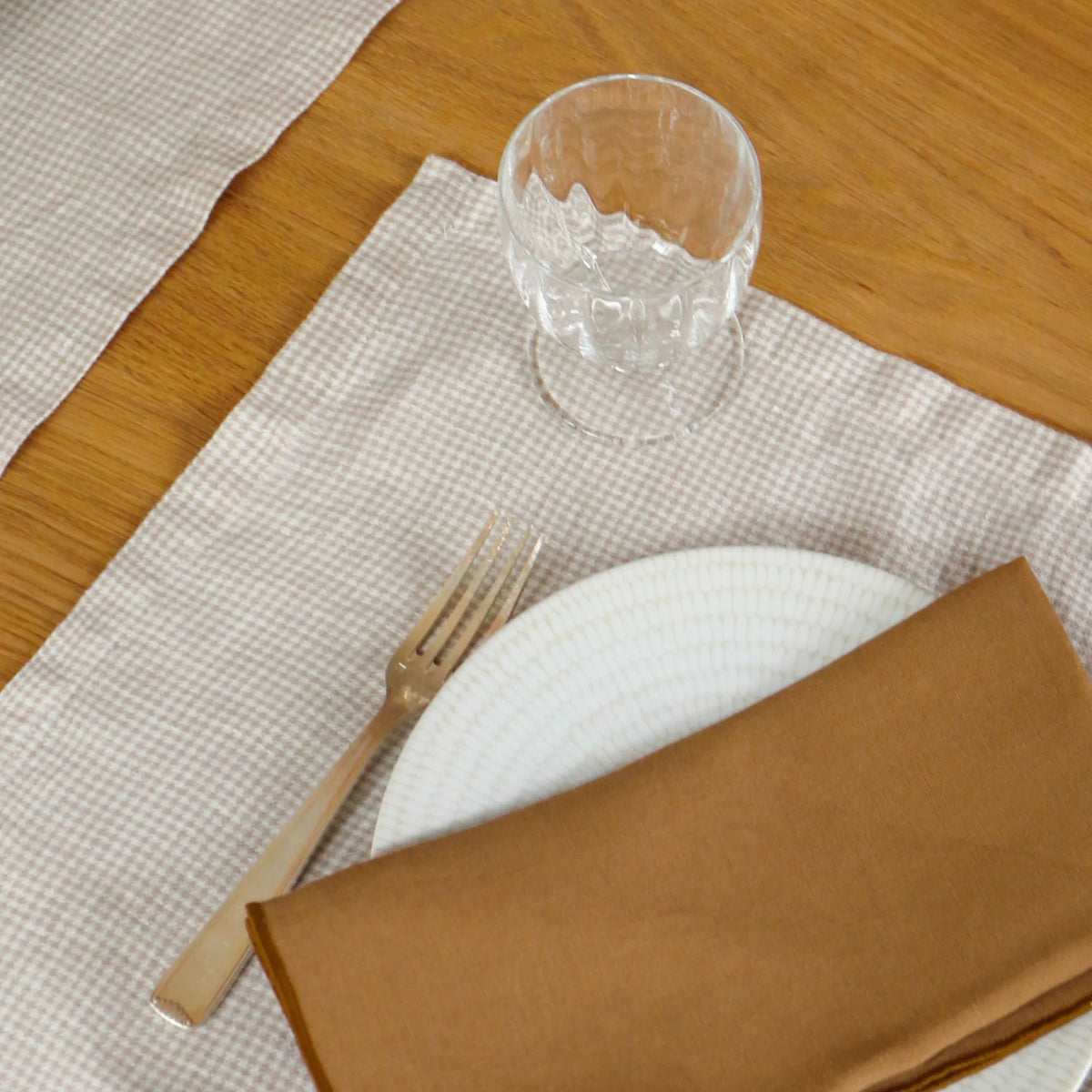 Pied de poule beige