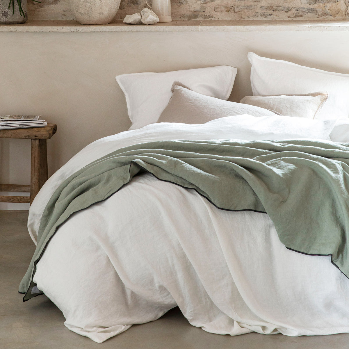 Housse de couette Blanche • Qualité au Prix Juste • Blanc Cerise