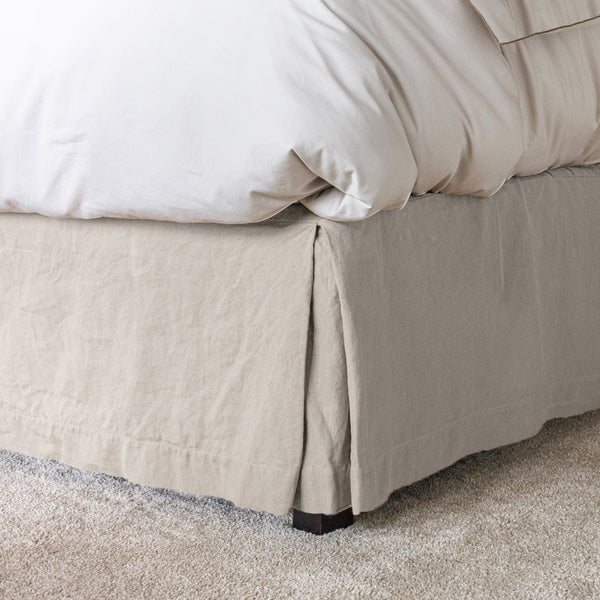 Cache-sommier Rêve de Lin – Beige naturel