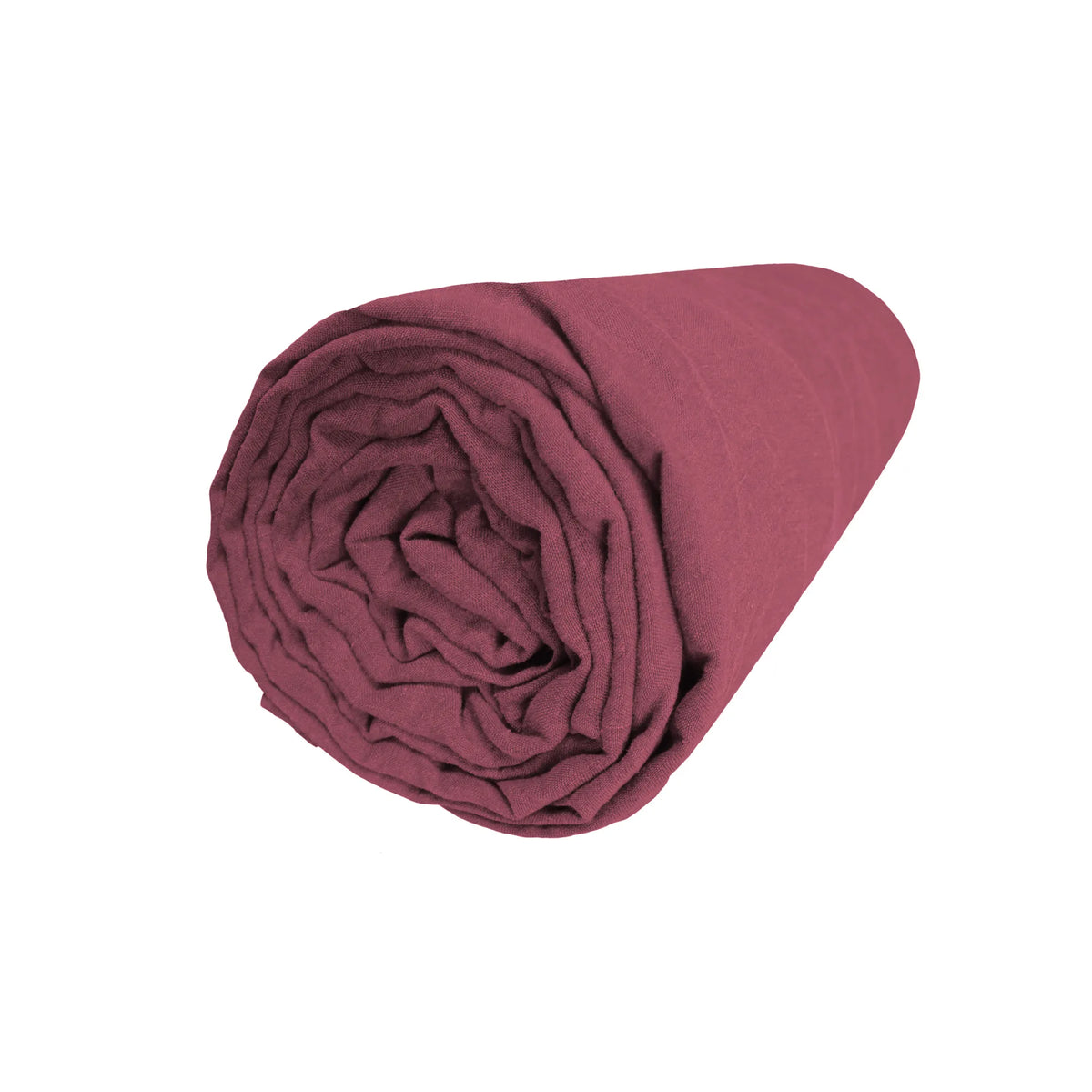 Drap Housse Rêve de lin - Lie de vin