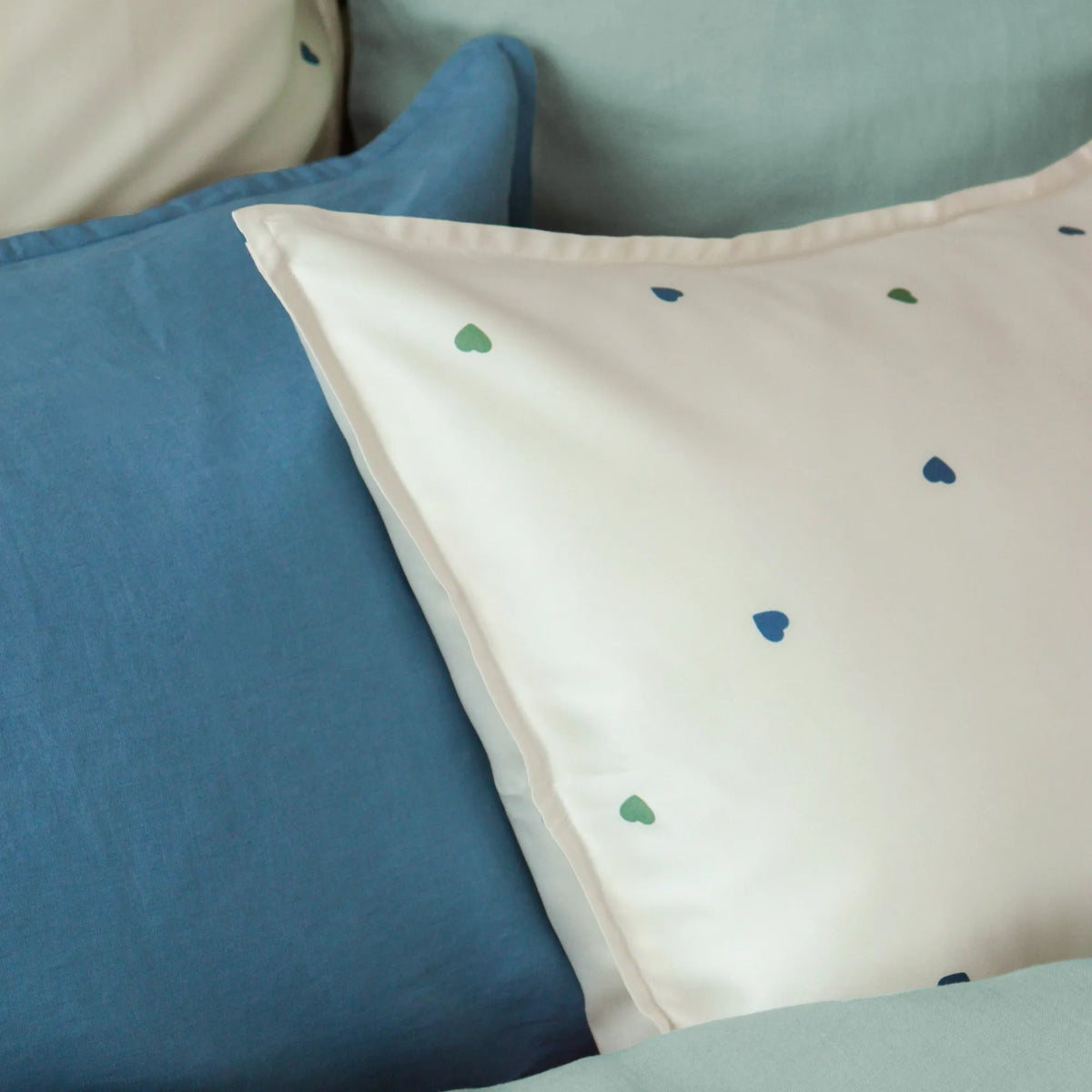 Cœur bleu/eucalyptus