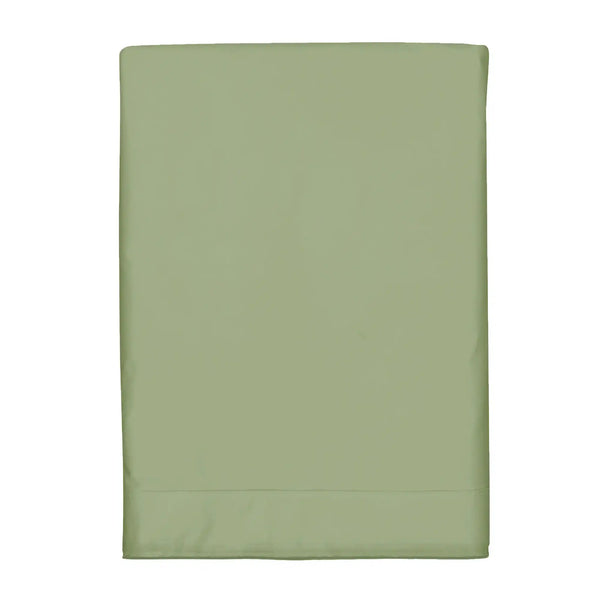 Drap plat Rêve Satiné – Kaki - bourdon ton sur ton