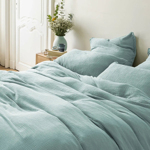 Housse de couette Simplement Gaufré – Eucalyptus