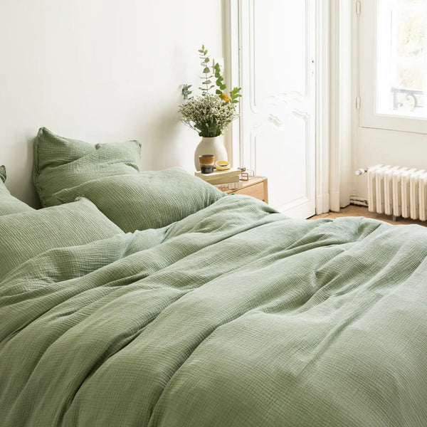 Housse de couette Simplement Gaufré – Sauge