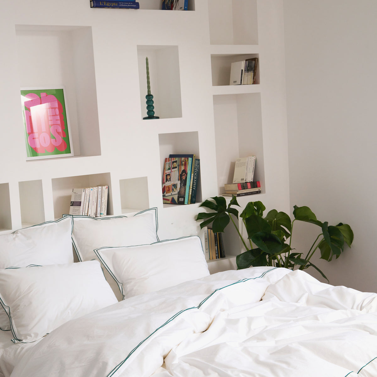 Housse de couette Blanche • Qualité au Prix Juste • Blanc Cerise