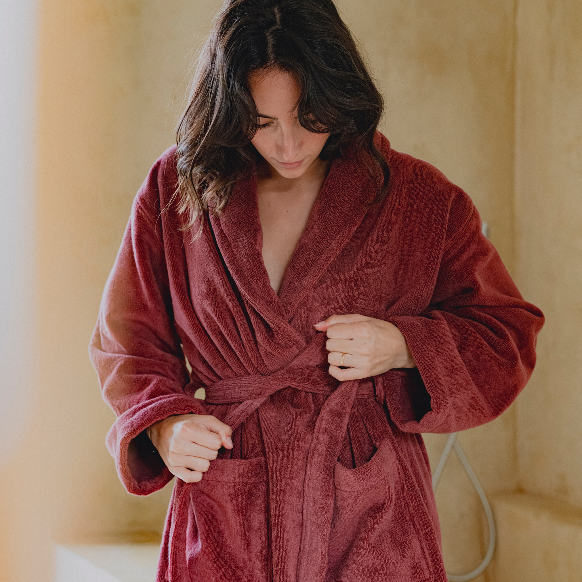 Rouge basque - Col châle