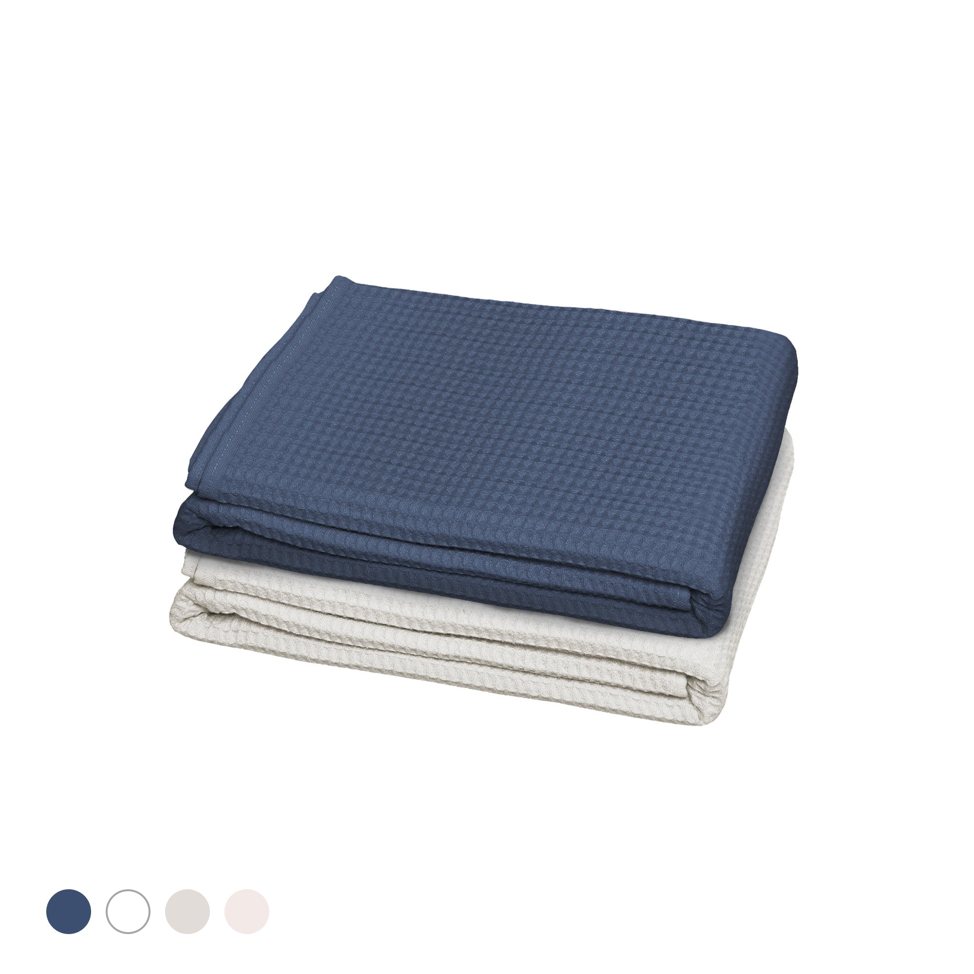 Lot de 2 serviettes de bain Esprit Nid d'Abeille