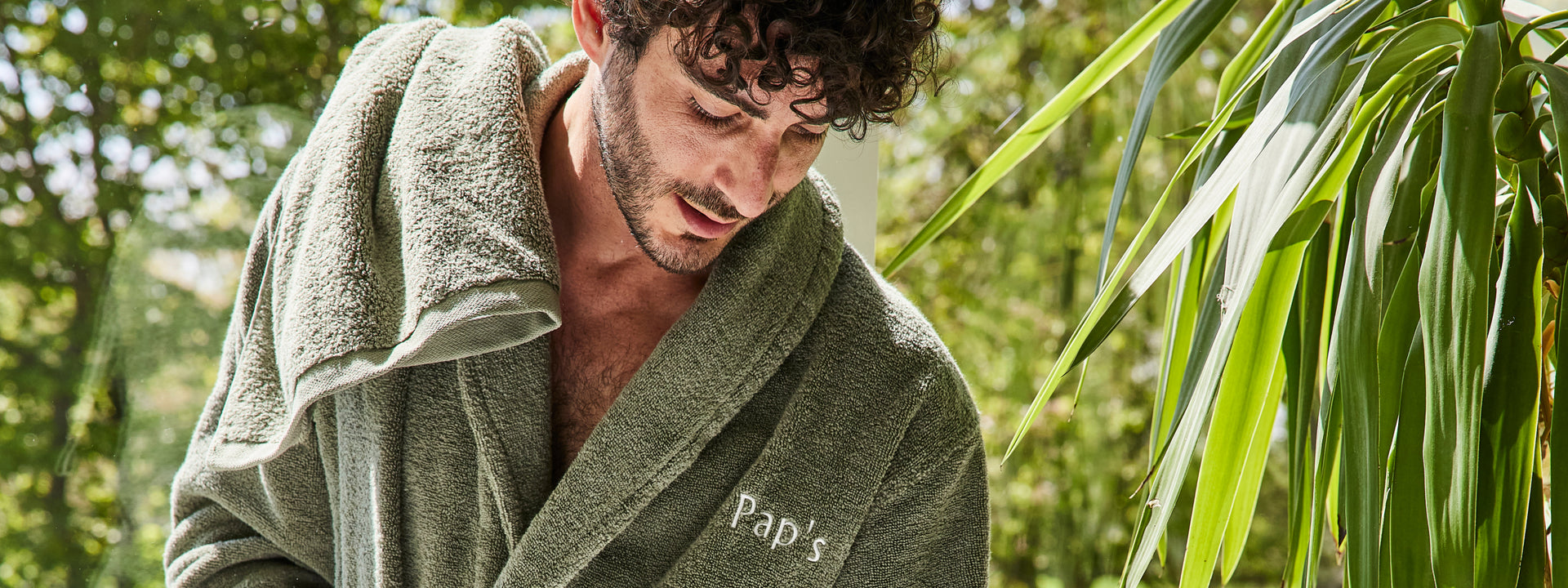 Peignoir Brod?� Personnalis?� Homme & Femme �?� Blanc Cerise