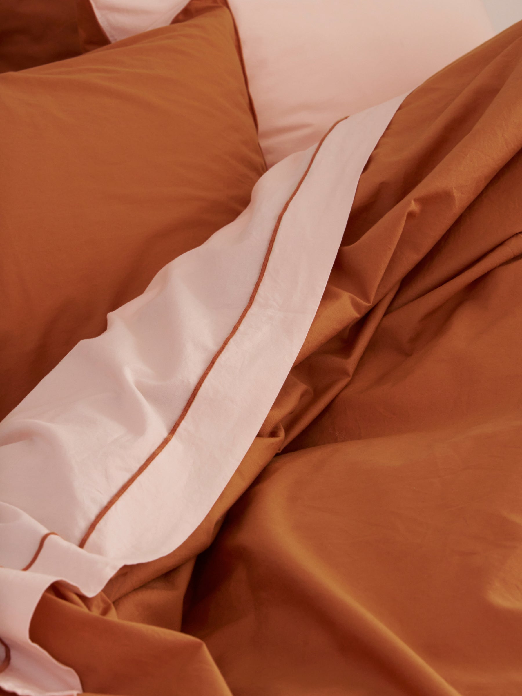 Drap de lit plat Coton Percale & Lin à prix juste • Blanc Cerise