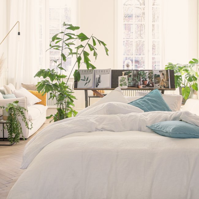 Housse de couette Rêve de Chanvre - Blanc Cerise 