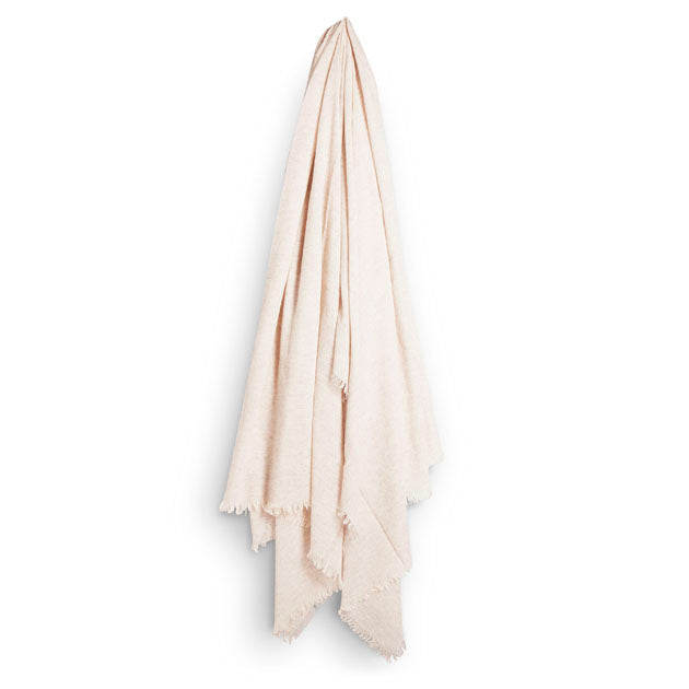 Plaid Douceur Cachemire - Blanc Cerise 