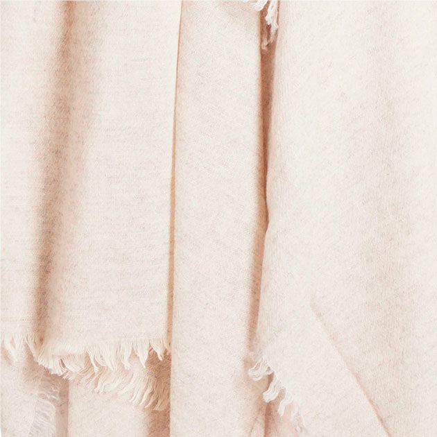 Plaid Douceur Cachemire - Blanc Cerise 