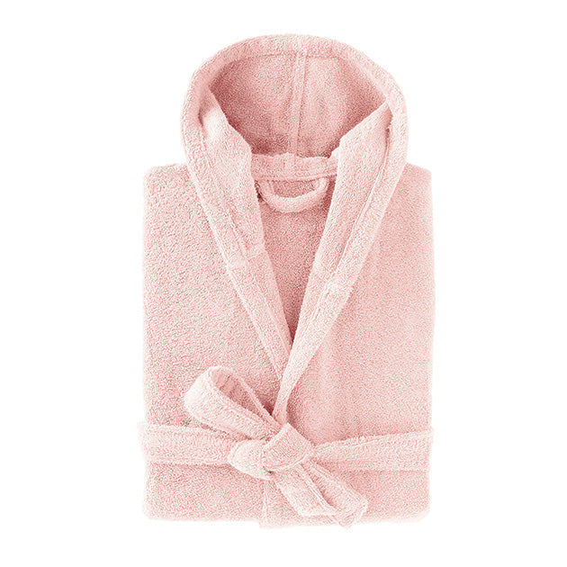 Peignoir adulte Douceur Nature Capuche - Blanc Cerise 