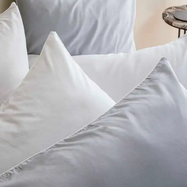 Taie d'oreiller Nuit Satinée – Blanc - passepoil blanc