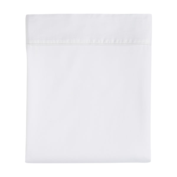 Drap plat Nuit Satinée - Blanc Cerise