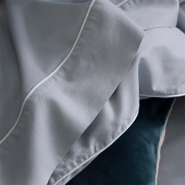 Drap plat Nuit Satinée - Blanc Cerise 