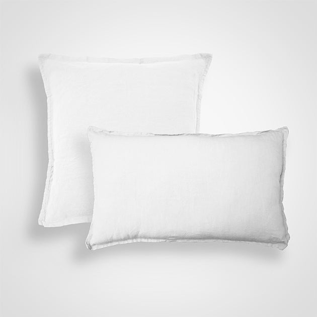 Enveloppe de coussin Rêve de Lin - Blanc Cerise 