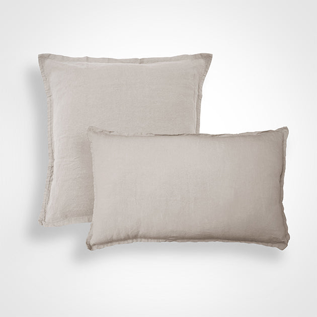 Enveloppe de coussin Rêve de Lin - Blanc Cerise 