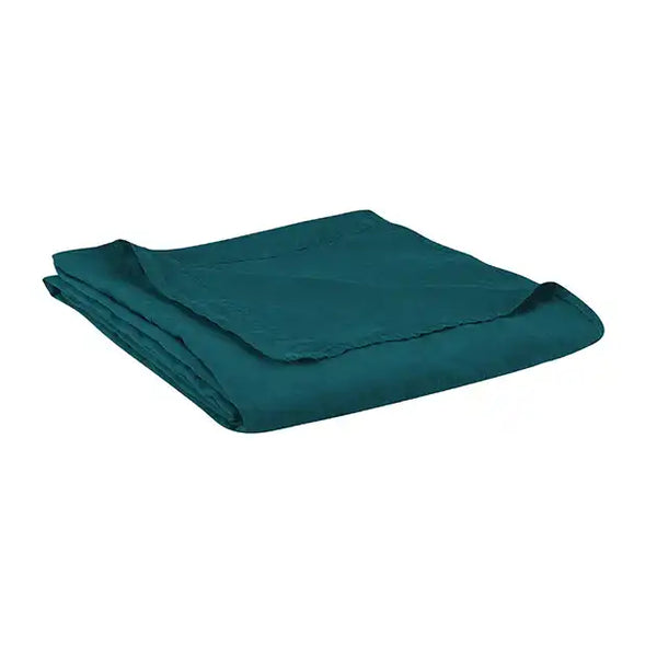 Drap plat Rêve de Lin – Vert paon
