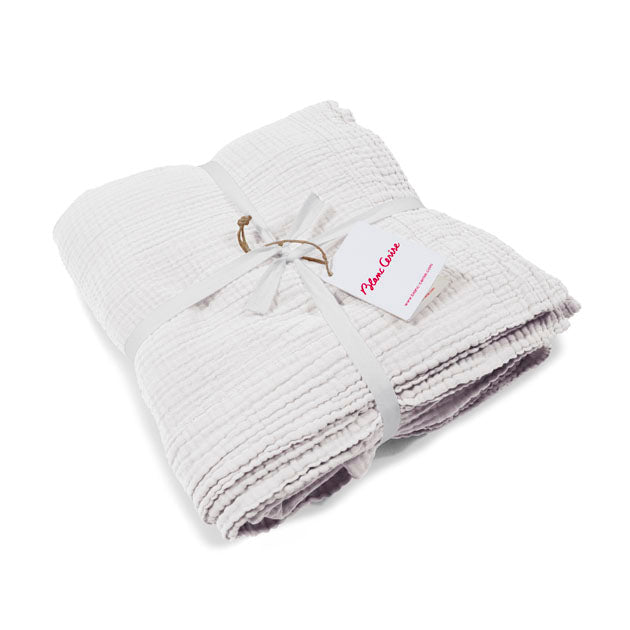 Couvre-lit avec garnissage Simplement Gaufré - Blanc Cerise 