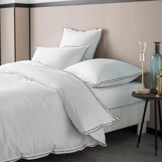 Housse de couette Simplicité Chic - Blanc Cerise 